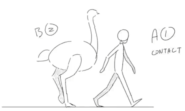 Man and Ostrich Animation Still